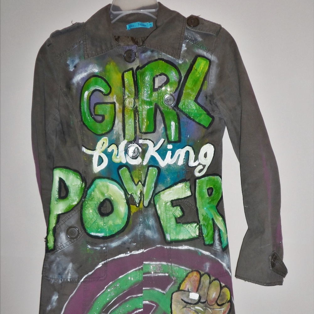 "Girl F*cking Power" jacket by KingShe (size S/M)
